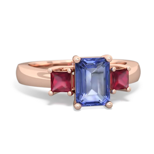 tanzanite-ruby timeless ring