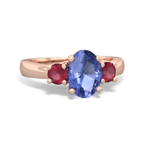 tanzanite-ruby timeless ring