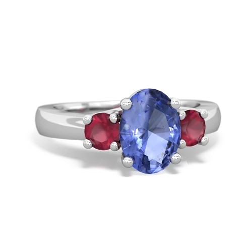 tanzanite-ruby timeless ring