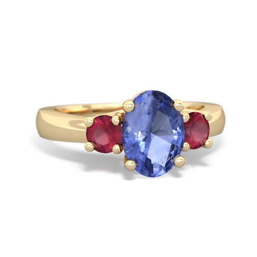 tanzanite-ruby timeless ring