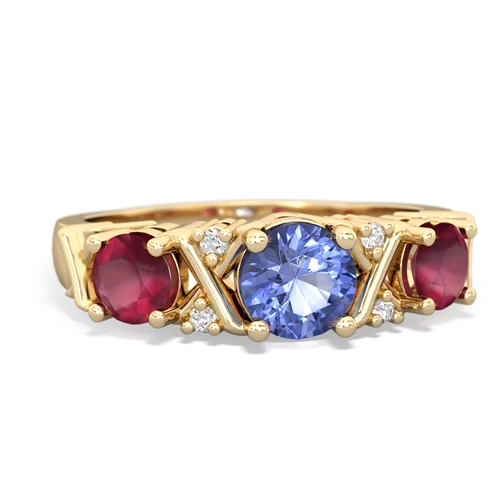 tanzanite-ruby timeless ring