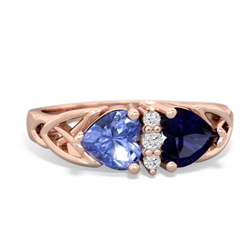 tanzanite-sapphire celtic ring