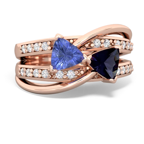 Tanzanite Genuine Tanzanite with Genuine Sapphire Bowtie ring Ring