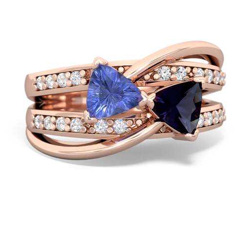 tanzanite-sapphire couture ring