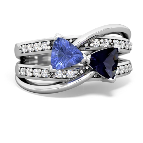 tanzanite-sapphire couture ring