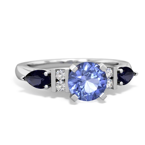 tanzanite-sapphire engagement ring