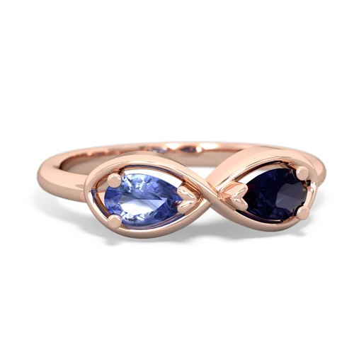 Tanzanite Genuine Tanzanite with Genuine Sapphire Infinity ring Ring