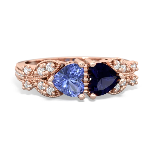 Tanzanite Genuine Tanzanite with Genuine Sapphire Diamond Butterflies ring Ring
