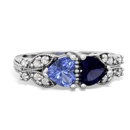 tanzanite-sapphire keepsake butterfly ring