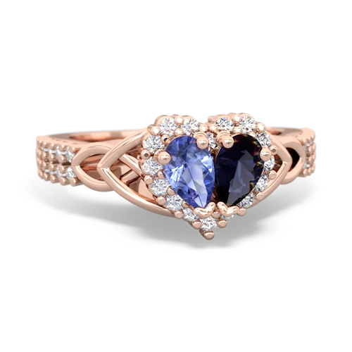 tanzanite-sapphire keepsake engagement ring