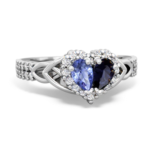 tanzanite-sapphire keepsake engagement ring