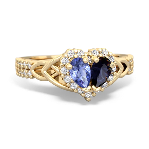tanzanite-sapphire keepsake engagement ring