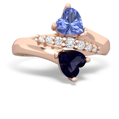 tanzanite-sapphire modern ring