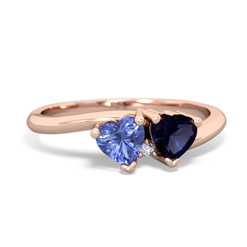 tanzanite-sapphire sweethearts promise ring