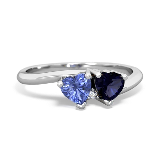 tanzanite-sapphire sweethearts promise ring