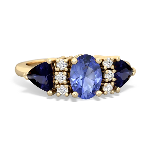 tanzanite-sapphire timeless ring