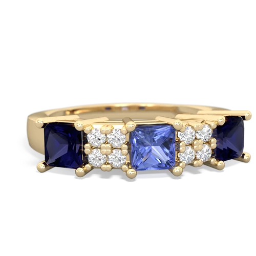 tanzanite-sapphire timeless ring