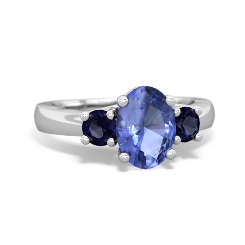 tanzanite-sapphire timeless ring