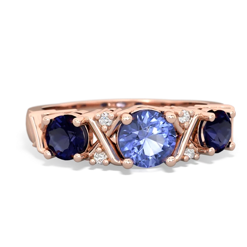 tanzanite-sapphire timeless ring