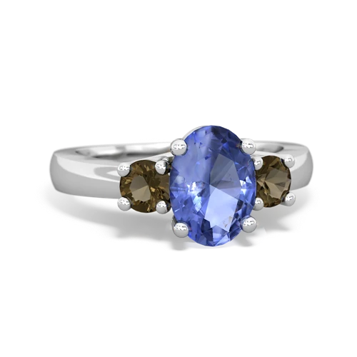 tanzanite-smoky quartz timeless ring