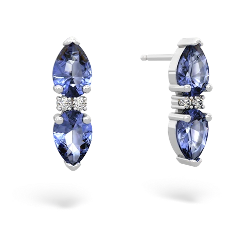 tanzanite-tanzanite bowtie earrings