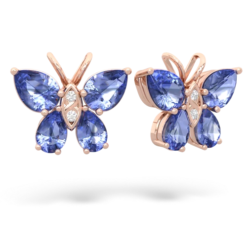 tanzanite-tanzanite butterfly earrings