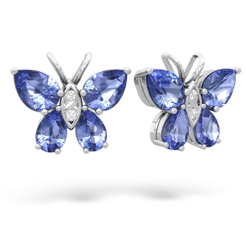 tanzanite-tanzanite butterfly earrings