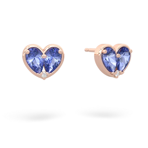 tanzanite-tanzanite one heart earrings