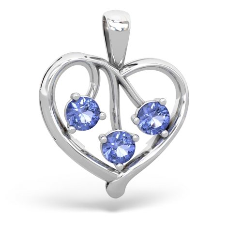 smoky quartz-blue topaz love heart pendant