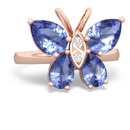 tanzanite-tanzanite butterfly ring