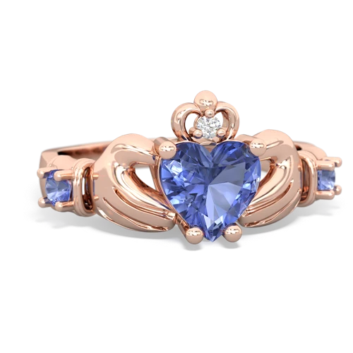 onyx-lab sapphire claddagh ring