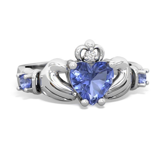 aquamarine-sapphire claddagh ring