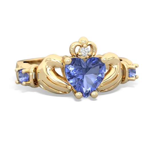 citrine-tanzanite claddagh ring