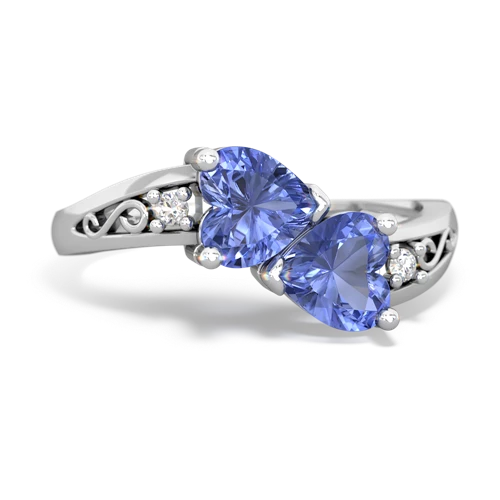 tanzanite-tanzanite filligree ring