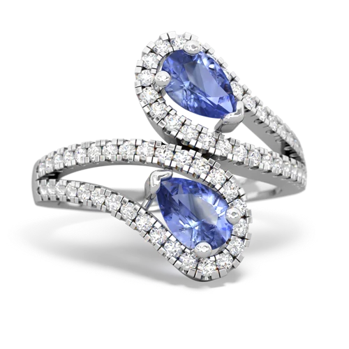 tanzanite-tanzanite pave swirls ring