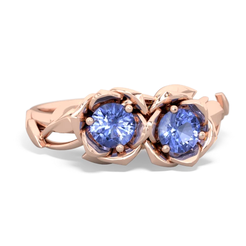 tanzanite-tanzanite roses ring