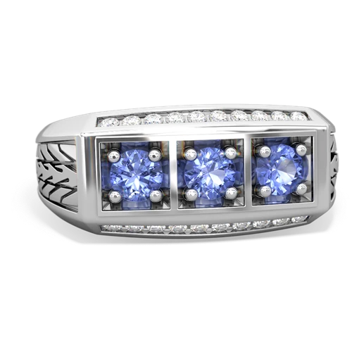 tanzanite-london topaz three stone ring