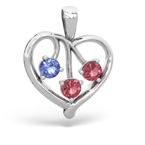 tanzanite-tourmaline love heart pendant