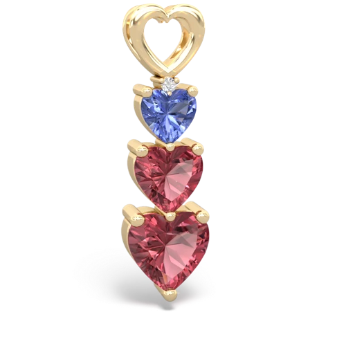 Tanzanite Genuine Tanzanite with Genuine Pink Tourmaline and Genuine Citrine Past Present Future pendant Pendant