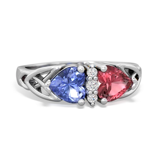 tanzanite-tourmaline celtic ring