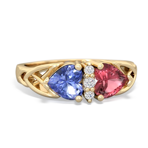 tanzanite-tourmaline celtic ring