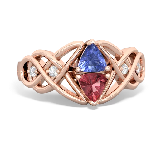 tanzanite-tourmaline celtic knot ring