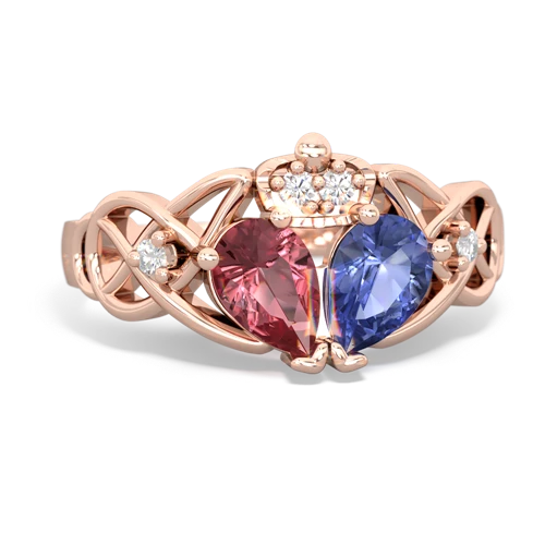 tanzanite-tourmaline claddagh ring