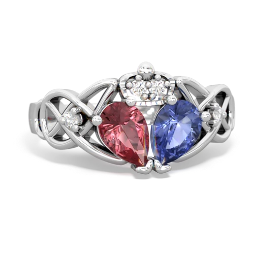 tanzanite-tourmaline claddagh ring