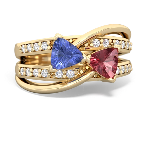 tanzanite-tourmaline couture ring