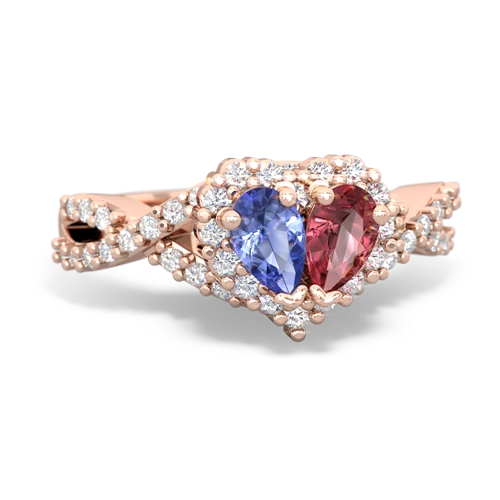 tanzanite-tourmaline engagement ring