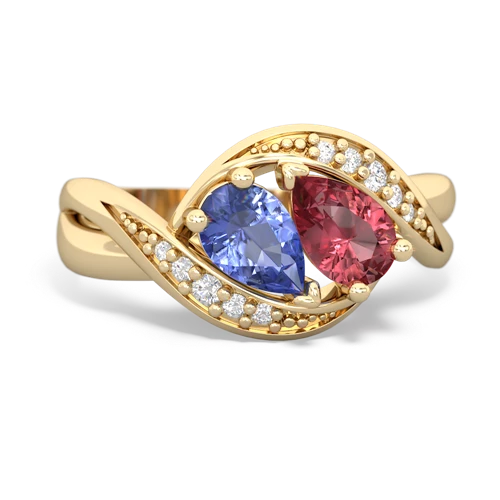 tanzanite-tourmaline keepsake curls ring