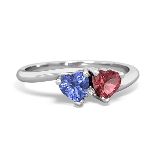 tanzanite-tourmaline sweethearts promise ring