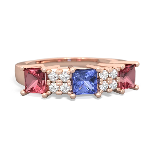 tanzanite-tourmaline timeless ring