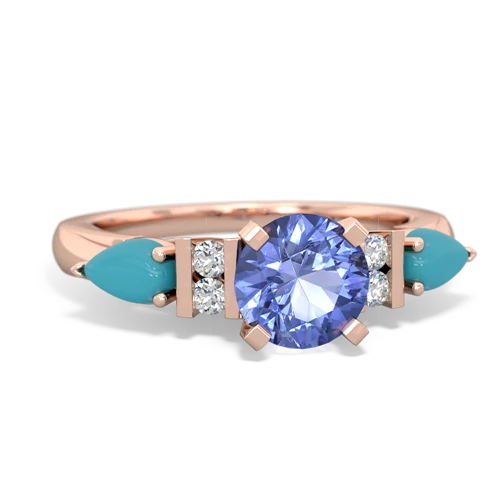 tanzanite-turquoise engagement ring